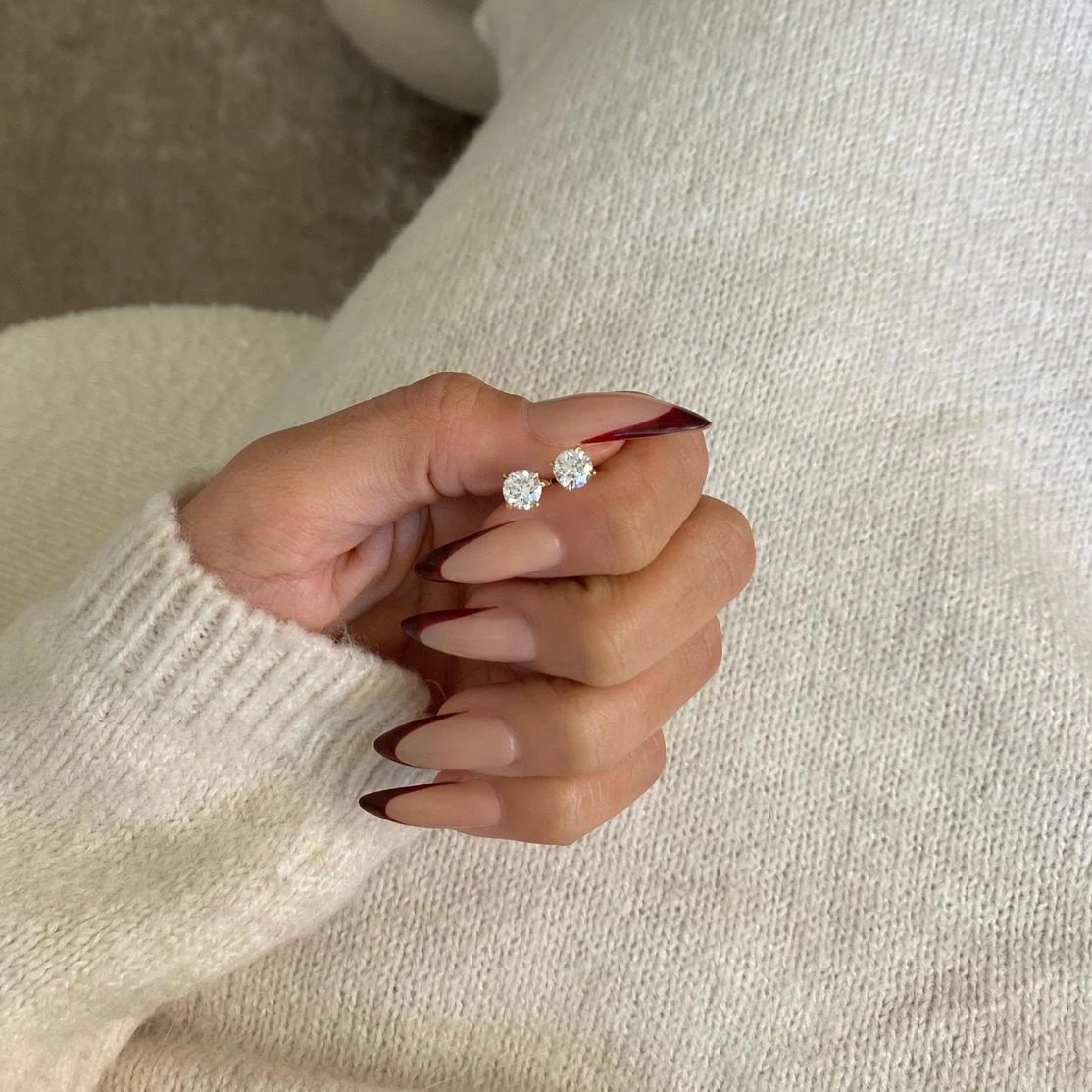 1.00 Carat Lab Grown Round Cut Diamond Stud Earrings  14k Gold Diamond Stud Earrings  Classic Lab Grown Diamond Earrings  Lab Grown Gift